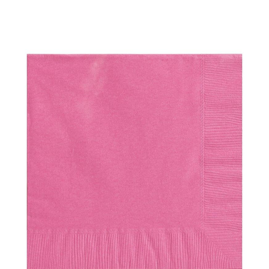 Bright Pink Paper Lunch Napkins, 6.5in, 40ct